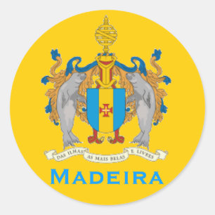 Sticker rond Drapeau Madeira
