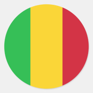 Sticker Rond Drapeau malien, Drapeau malien