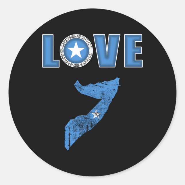 Sticker Rond Drapeau Mapflag Somaliasomalia (Devant)