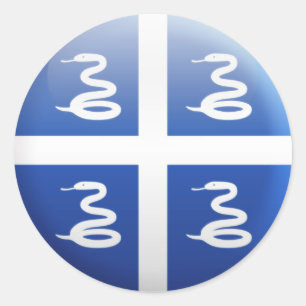 Sticker Rond Drapeau Martinique