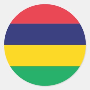Sticker Rond Drapeau Maurice/Maurice