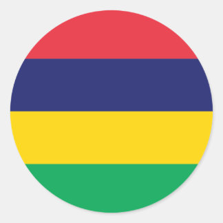 Sticker Rond Drapeau Maurice/Maurice