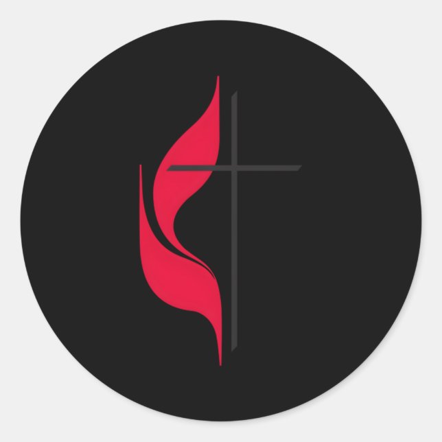 Sticker Rond Drapeau méthodiste méthodiste méthodiste protesta (Devant)