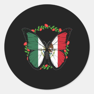 Sticker Rond Drapeau Mexique Fête de l'Indépendance Mexicaine H