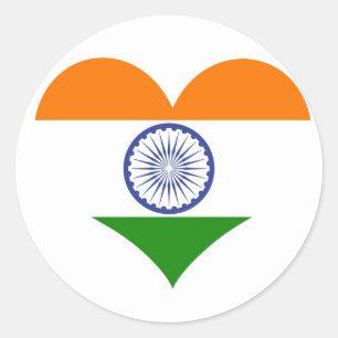 Sticker Rond Drapeau national de l'Inde Ashoka Chakra