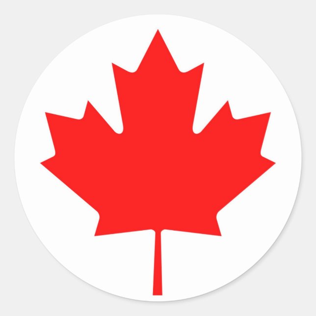Sticker Rond Drapeau national du Canada - Drapeau du Canada (Devant)