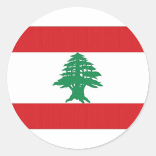 Sticker Rond Drapeau national du Liban