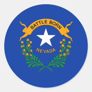 Sticker Rond Drapeau national du Nevada