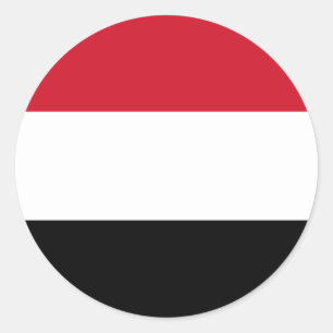 Sticker Rond Drapeau national du Yémen
