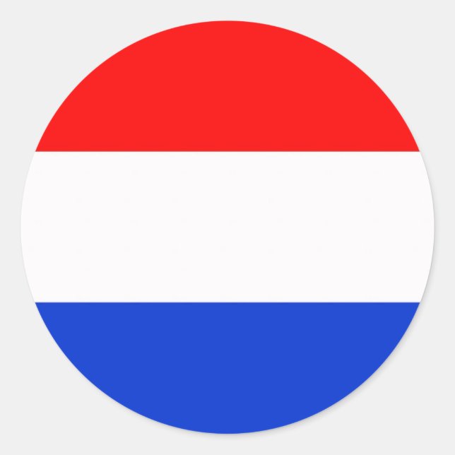 Sticker Rond Drapeau néerlandais (Devant)