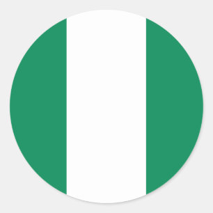 Sticker Rond Drapeau nigérian