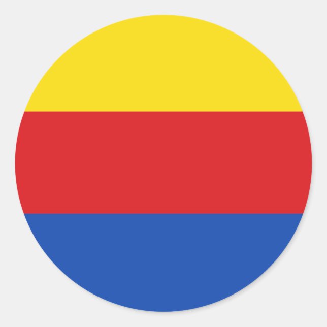 Sticker Rond Drapeau nord-hollandais Région du pays de Pays-Bas (Devant)