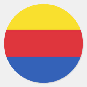 Sticker Rond Drapeau nord-hollandais Région du pays de Pays-Bas