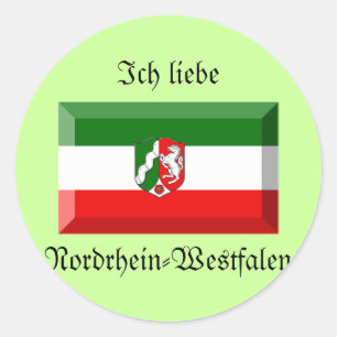 Sticker Rond Drapeau Nordrhein-Westfalen Gem