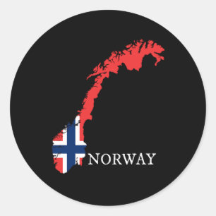 Sticker Rond Drapeau Norvège - Norvège