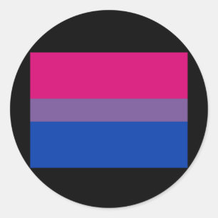 STICKER ROND DRAPEAU OFFICIEL BISEXUAL FIDE