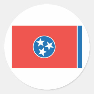 Sticker Rond Drapeau officiel du Tennessee