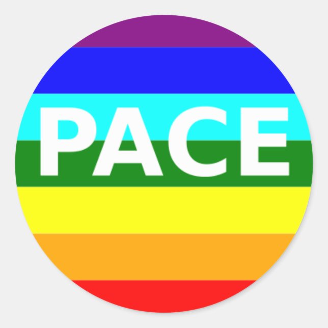 Sticker Rond Drapeau Pace(Peace) italien (Devant)