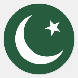 Sticker Rond Drapeau pakistanais
