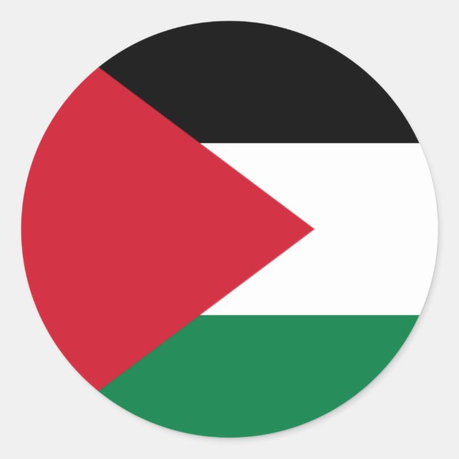 Sticker Rond Drapeau palestinien (Devant)