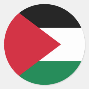 Sticker Rond Drapeau palestinien