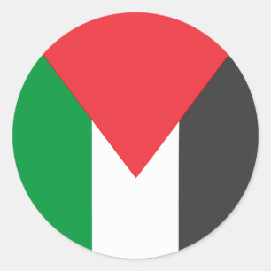 Sticker Rond Drapeau palestinien Libérez la Palestine customisé