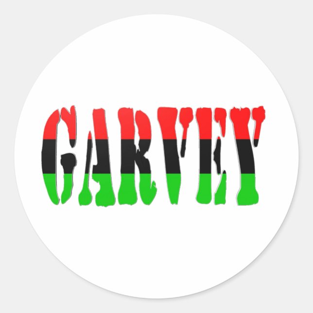 Sticker Rond Drapeau panafricain Garvey (Devant)