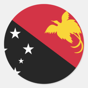 Sticker Rond Drapeau Papouasie-Nouvelle-Guinée