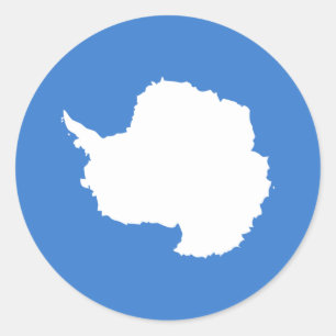 Sticker Rond Drapeau patriotique de l'Antarctique