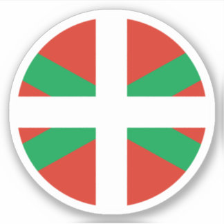 Sticker rond Drapeau Pays Basque