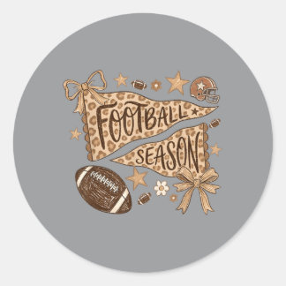 Sticker Rond Drapeau Pennant Football à touche Saison Touchdown