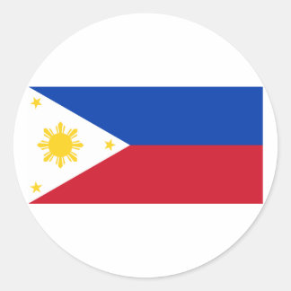 Sticker Rond Drapeau philippin, Drapeau national des îles Phili