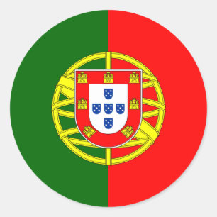 Sticker Rond Drapeau Portugal/Portugal