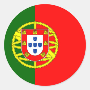 Sticker Rond Drapeau Portugal/Portugal