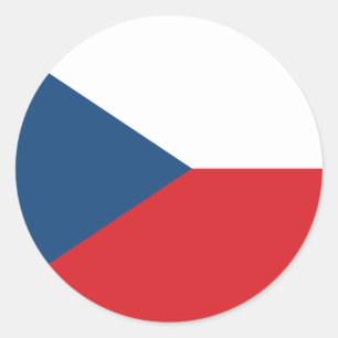 Sticker Rond Drapeau République tchèque