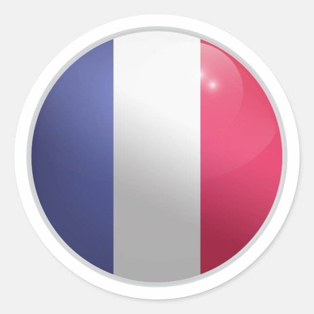 Sticker Rond Drapeau rond France (Devant)