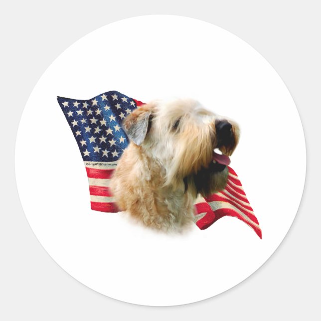 Sticker Rond Drapeau roux à revêtement doux (Devant)