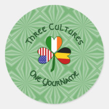 Drapeau Shamrock irlandais-belge personnalisé