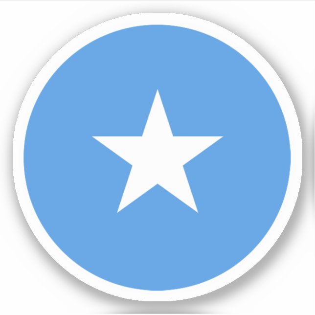 Sticker rond drapeau somalien (Devant)