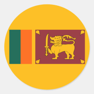Sticker Rond Drapeau Sri Lanka
