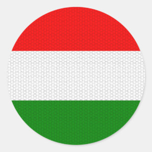 Sticker Rond Drapeau stylisé de Hongrie