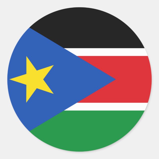 Sticker Rond drapeau sud-soudan (Devant)
