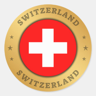 Sticker Rond Drapeau Suisse