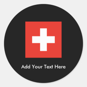 Sticker Rond Drapeau suisse
