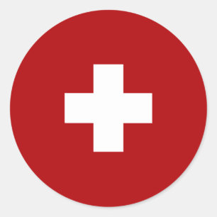 Sticker Rond Drapeau suisse