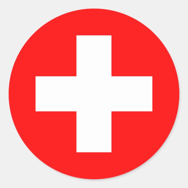 Sticker Rond Drapeau suisse (Devant)