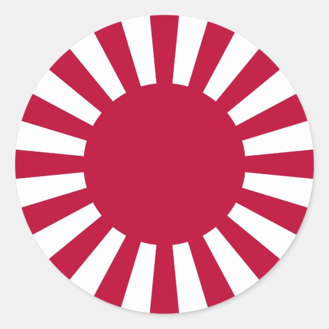 Sticker Rond Drapeau Sun levant (Devant)