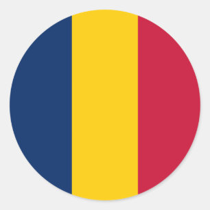 Sticker Rond Drapeau tchadien, Drapeau du Tchad