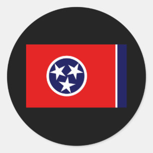 STICKER ROND DRAPEAU TENNESSEE