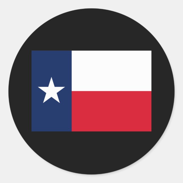 STICKER ROND DRAPEAU TEXAS (Devant)